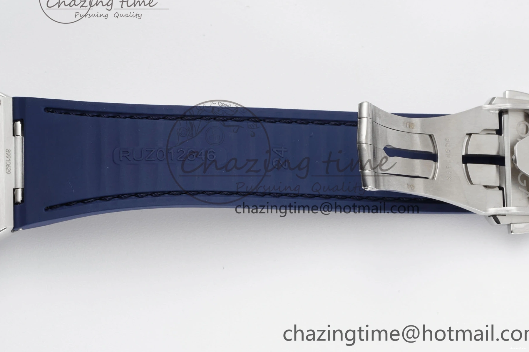 0114 Constellation Blue Ceramic SS 8F 1:1 Best Edition Blue Dial on Blue Gummy Strap A TravelReady 7800